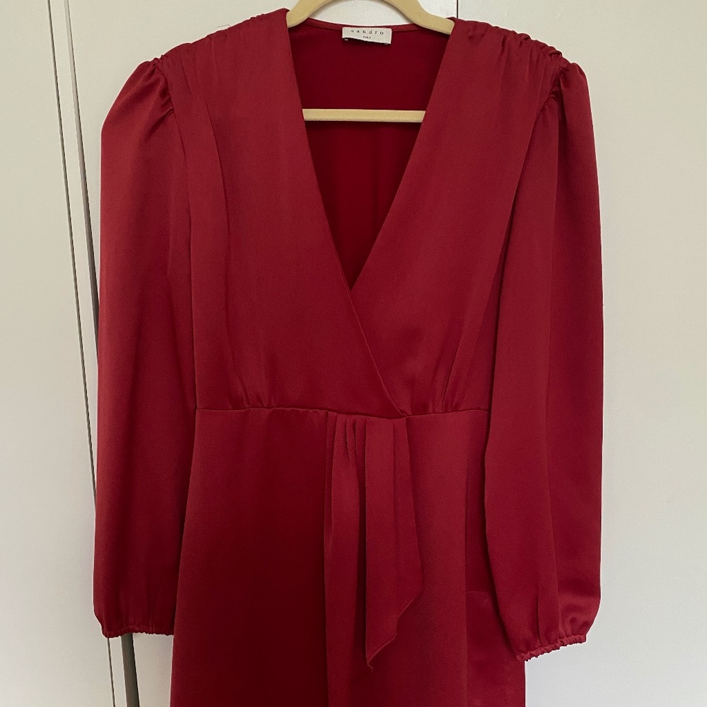 RED SEXY COCKTAIL SANDRO DRESS